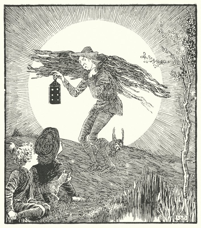 Az ember a Holdon lezuhant (metszet) alkotó: Leonard Leslie Brooke