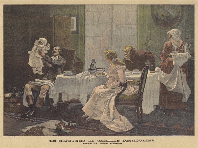 Camille Desmoulins ebédje alkotó: Leopold Flameng