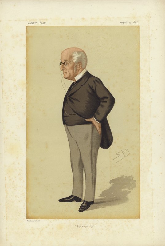 James Manby Gully, MD, Hydropathy, Vanity Fair Cartoon (színes litho) alkotó: Leslie Matthew Ward