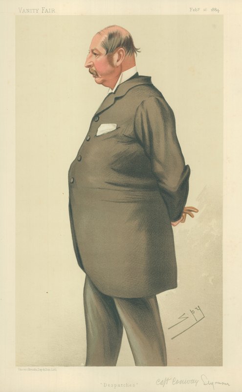 Conway Seymour kapitány, Despatches, 1884. február 16., Vanity Fair rajzfilm alkotó: Leslie Matthew Ward