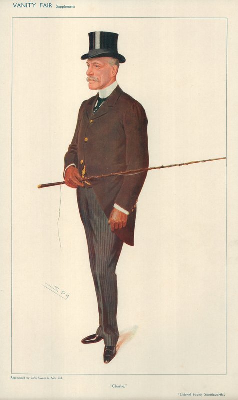 Frank Shuttleworth ezredes, Charlie, 1909. február 10., Vanity Fair rajzfilm alkotó: Leslie Matthew Ward