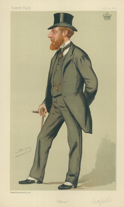 Earl of Seafield, Sheep, 1883. szeptember 29., Vanity Fair rajzfilm alkotó: Leslie Matthew Ward