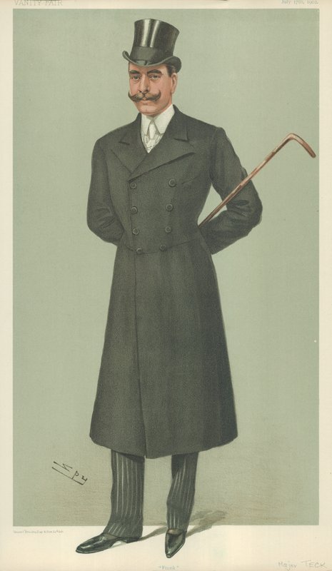HSH The Duke of Teck, Frank, 1902. július 17., Vanity Fair rajzfilm alkotó: Leslie Matthew Ward