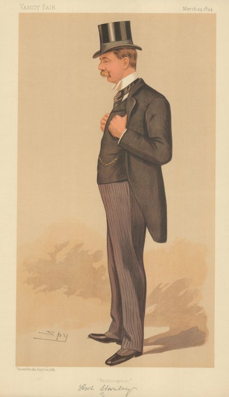 Lord Stanley parlamenti képviselő, Westhoughton, 1894. március 29., Vanity Fair karikatúra alkotó: Leslie Matthew Ward