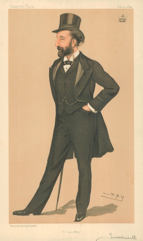 Lord Tweedmouth, Egy késői ostor, 1894. július 12., Vanity Fair rajzfilm alkotó: Leslie Matthew Ward