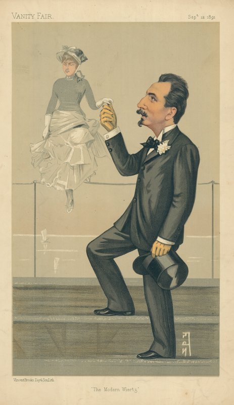 M Jan Van Beers, The Modern Wiertz, 1891. szeptember 12., Vanity Fair rajzfilm alkotó: Leslie Matthew Ward