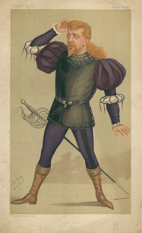 M Jean de Reszke, Polish tenor, 8 August 1891, Vanity Fair cartoon alkotó: Leslie Matthew Ward