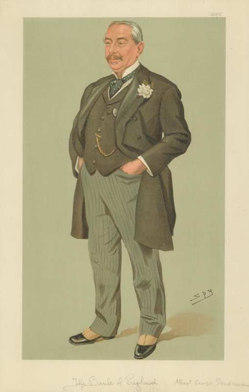 Albert George Sandeman, The Bank of England, 1895. szeptember 12., Vanity Fair rajzfilm alkotó: Leslie Matthew Ward