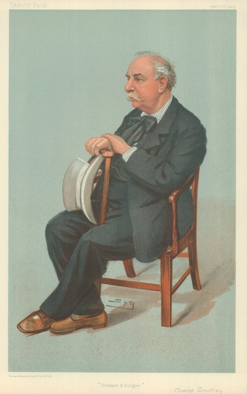 Charles Santley úr, diák és énekes, 1902. február 27., Vanity Fair rajzfilm alkotó: Leslie Matthew Ward