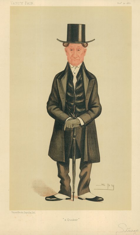Mr E Sturge, A quaker, 1886. november 20., Vanity Fair karikatúra alkotó: Leslie Matthew Ward