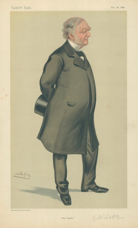 Erasmus Wilson úr, Az obeliszk, 1880. december 18., Vanity Fair rajzfilm alkotó: Leslie Matthew Ward