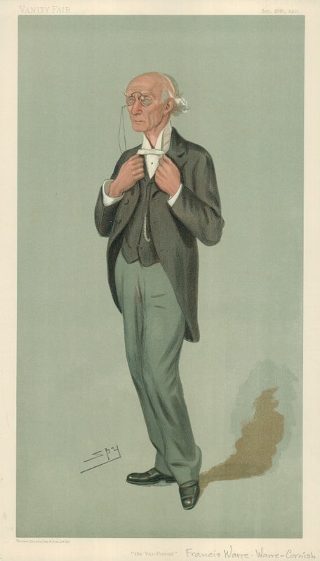 F W Warre-Cornish úr, Eton helyettes prépostja, The Vice-Provost, 1901. szeptember 26., Vanity Fair rajzfilm alkotó: Leslie Matthew Ward