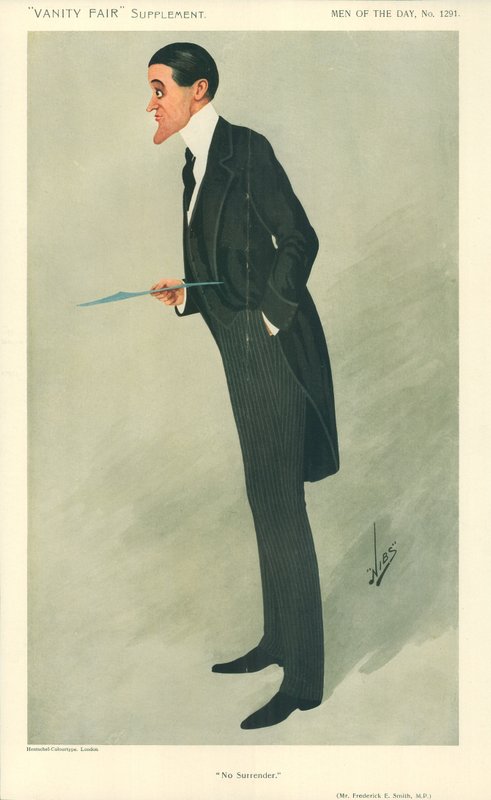 Mr Frederick E Smith, Nincs megadva, 1907. január 16., Vanity Fair rajzfilm alkotó: Leslie Matthew Ward