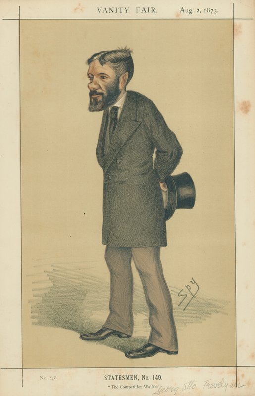 George Otto Trevelyan, The Competition Wallah, 1873. augusztus 2., Vanity Fair rajzfilm alkotó: Leslie Matthew Ward