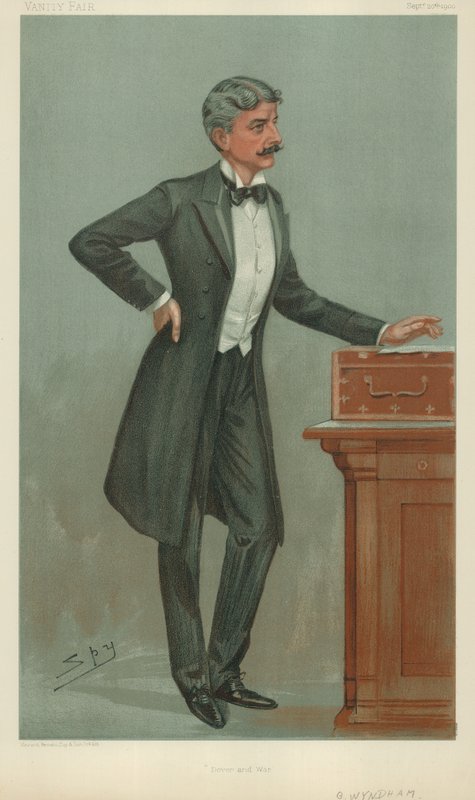 Mr George Wyndham, Dover és háború, 1900. szeptember 20., Vanity Fair rajzfilm alkotó: Leslie Matthew Ward