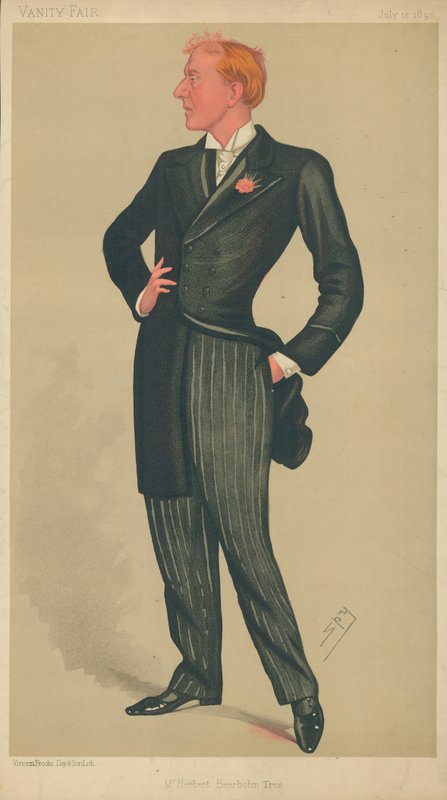 Mr Herbert Beerbohm Tree, 1890. július 12., Vanity Fair rajzfilm alkotó: Leslie Matthew Ward