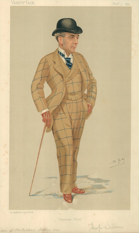 Mr Hwfa Williams, Sandown Park, 1891. november 7., Vanity Fair karikatúra alkotó: Leslie Matthew Ward