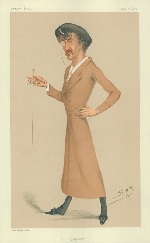 Mr James Abbott McNeill Whistler, A symphony, 1878. január 12., Vanity Fair karikatúra alkotó: Leslie Matthew Ward