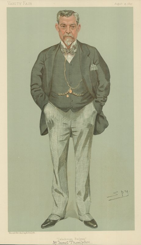Mr James Thompson, Caledonian Railway, 1895. augusztus 15., Vanity Fair karikatúra alkotó: Leslie Matthew Ward
