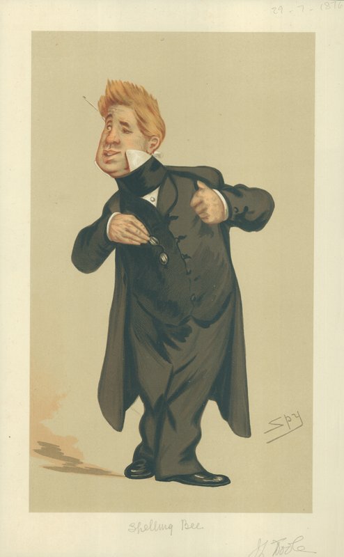 John Laurence Toole, Spelling Bee, 1876. július 29., Vanity Fair rajzfilm alkotó: Leslie Matthew Ward