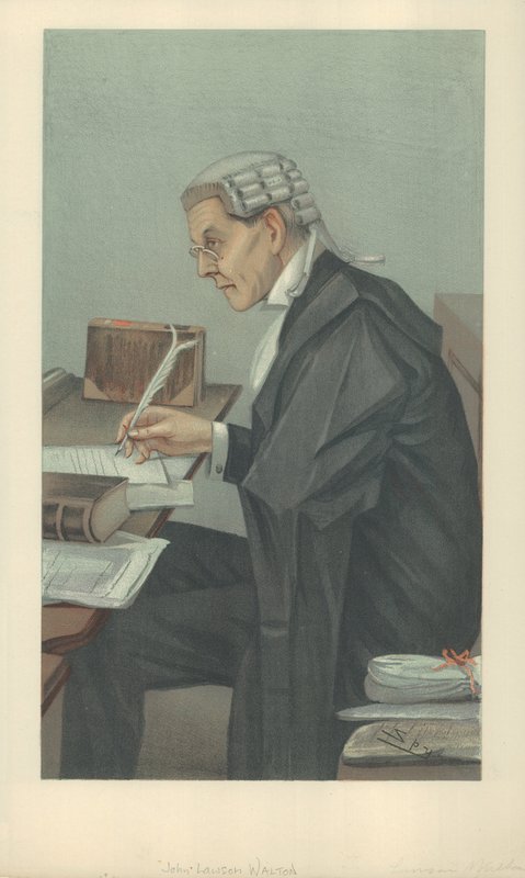 Mr John Lawson Walton, 1902. március 6., Vanity Fair rajzfilm alkotó: Leslie Matthew Ward