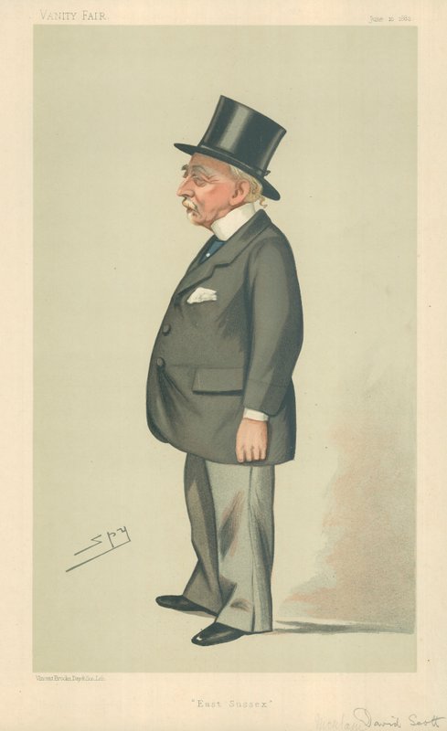 Mr Montagu David Scott, East Sussex, 1882. június 10., Vanity Fair rajzfilm alkotó: Leslie Matthew Ward