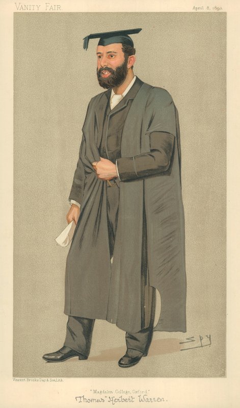 Thomas Herbert Warren, az Oxfordi Magdalen College elnöke, Magdalen College Oxford, 1893. április 8., Vanity Fair rajzfilm alkotó: Leslie Matthew Ward
