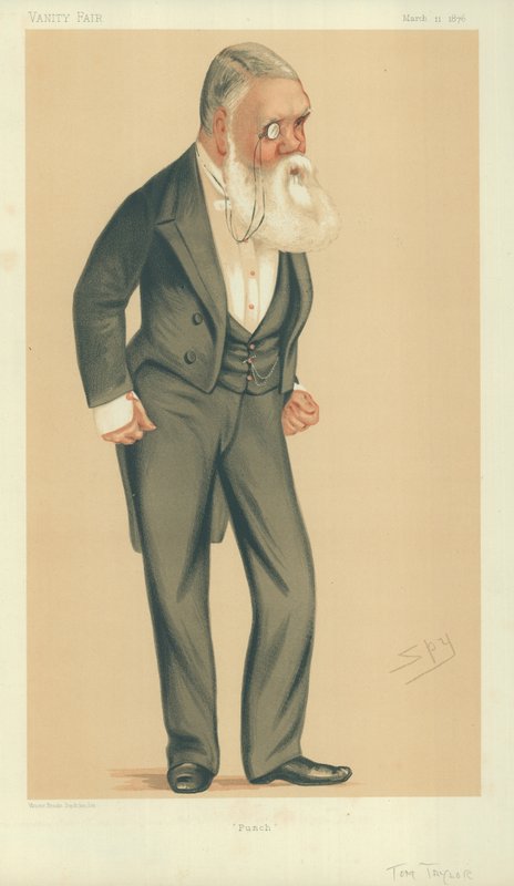 Mr Tom Taylor, Punch, 1876. március 11., Vanity Fair rajzfilm alkotó: Leslie Matthew Ward