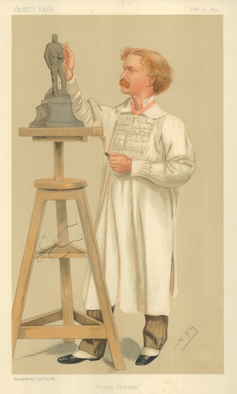 Mr William Hamo Thornycroft, Bronz Statuary, 1892. február 20., Vanity Fair rajzfilm alkotó: Leslie Matthew Ward