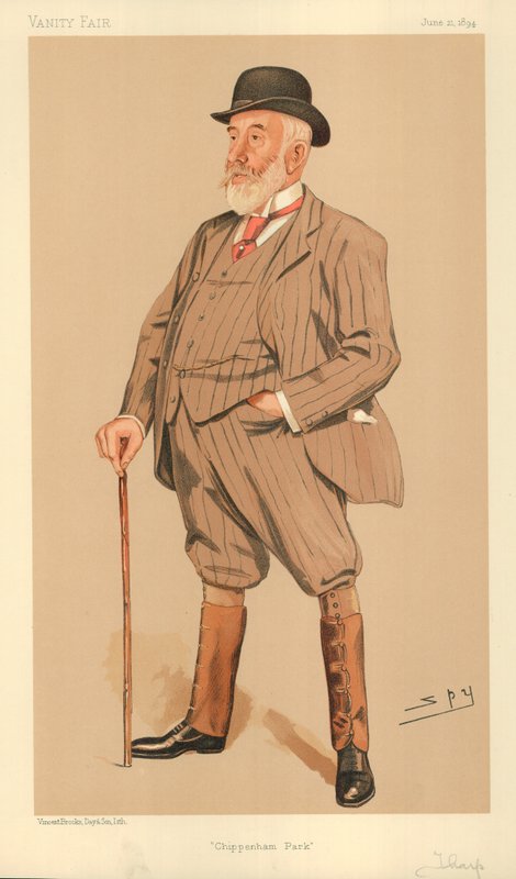 Mr William Montagu Tharp, Chippenham Park, 1894. június 21., Vanity Fair rajzfilm alkotó: Leslie Matthew Ward