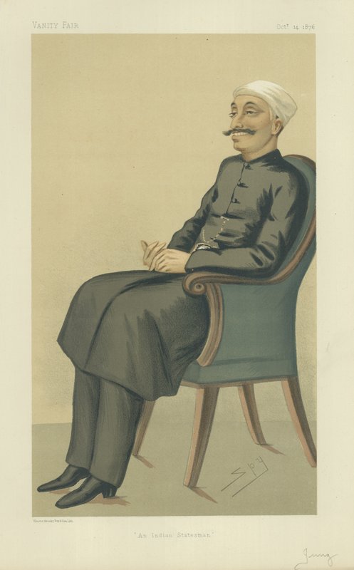 Nawab Sir Salar Jung, Egy indiai államférfi, 1876. október 14., Vanity Fair rajzfilm alkotó: Leslie Matthew Ward