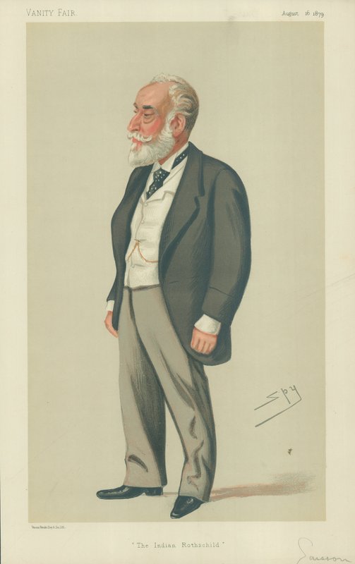 Sir Albert Abdallah David Sassoon, Az indiai Rothschild, 1879. augusztus 16., Vanity Fair rajzfilm alkotó: Leslie Matthew Ward