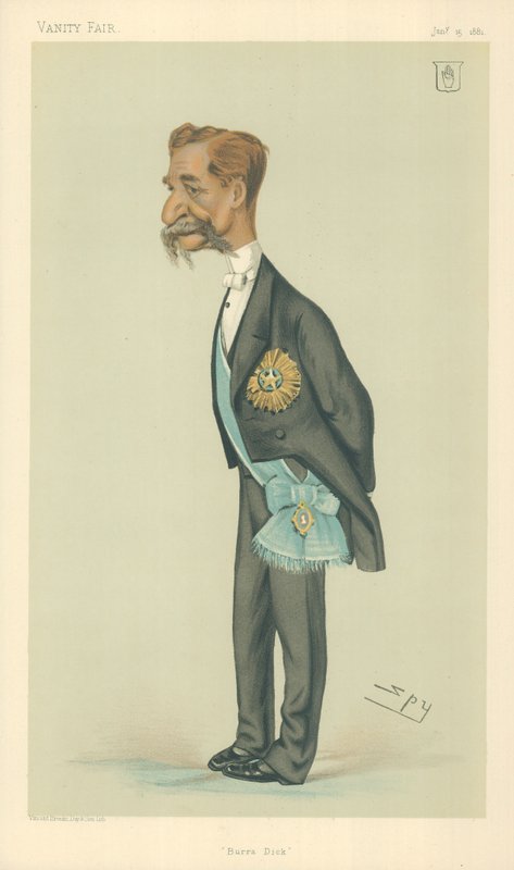 Sir Richard Temple, Bart, Burra Dick, 1881. január 15., Vanity Fair rajzfilm alkotó: Leslie Matthew Ward