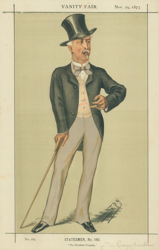 Sir Richard Wallace, The Hertford Property, 1873. november 29., Vanity Fair rajzfilm alkotó: Leslie Matthew Ward