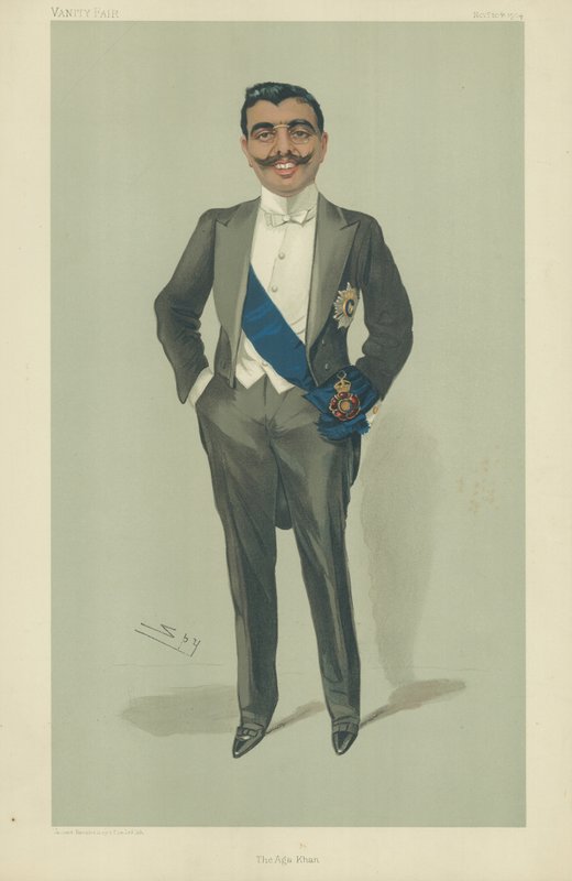 Az Aga Khan, 1904. november 10., Vanity Fair rajzfilm alkotó: Leslie Matthew Ward