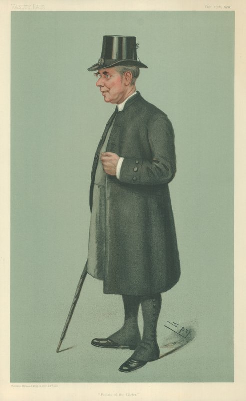 A winchesteri püspök, a harisnyakötő prelátusa, 1901. december 19., Vanity Fair karikatúra alkotó: Leslie Matthew Ward