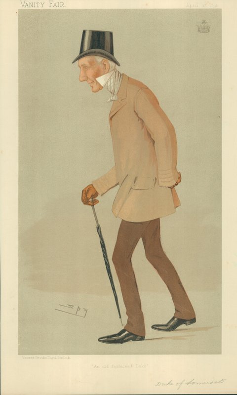 The Duke of Somerset, Egy régimódi herceg, 1893. április 27., Vanity Fair karikatúra alkotó: Leslie Matthew Ward