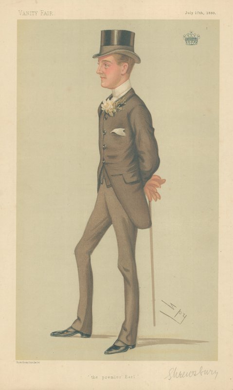 The Earl of Shrewsbury és Talbot, The Premier Earl, 1880. július 17., Vanity Fair rajzfilm alkotó: Leslie Matthew Ward