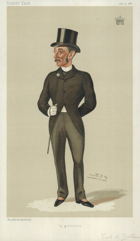 Zetland grófja, úriember, 1886. július 31., Vanity Fair rajzfilm alkotó: Leslie Matthew Ward