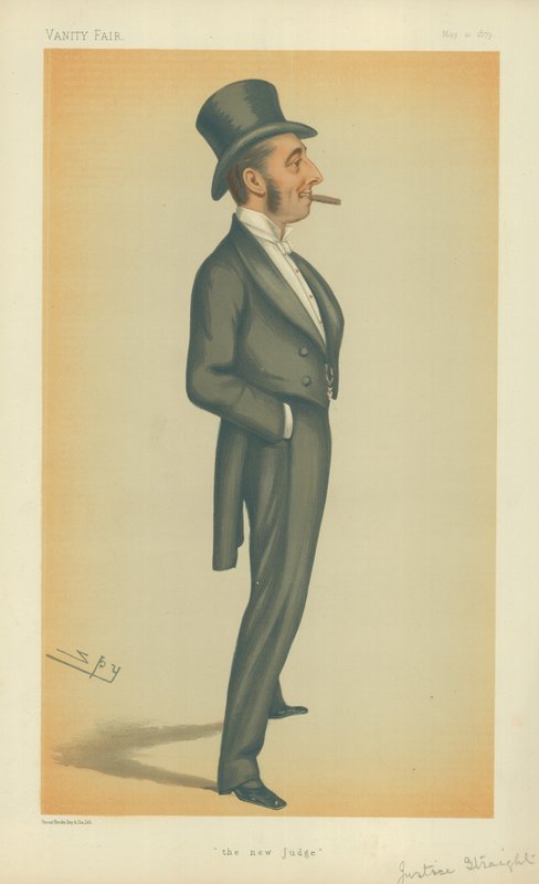 The Hon Mr Justice Straight, Az új bíró, 1879. május 10., Vanity Fair rajzfilm alkotó: Leslie Matthew Ward