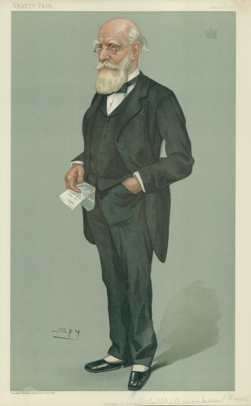 The Lord Strathcona és Mount Royal, Kanada, London, 1900. április 19., Vanity Fair rajzfilm alkotó: Leslie Matthew Ward