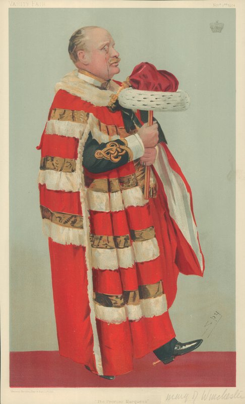 Winchester márkija, A premier márki, 1904. november 3., Vanity Fair rajzfilm alkotó: Leslie Matthew Ward