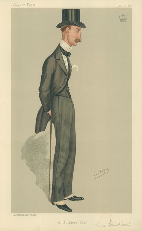 The Right Hon Lord Sandhurst, Egy katona fia, 1889. június 22., Vanity Fair karikatúra alkotó: Leslie Matthew Ward