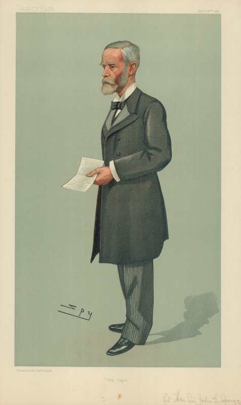 The Right Hon Sir John Gordon Sprigg, The Cape, 1897. szeptember 16., Vanity Fair rajzfilm alkotó: Leslie Matthew Ward