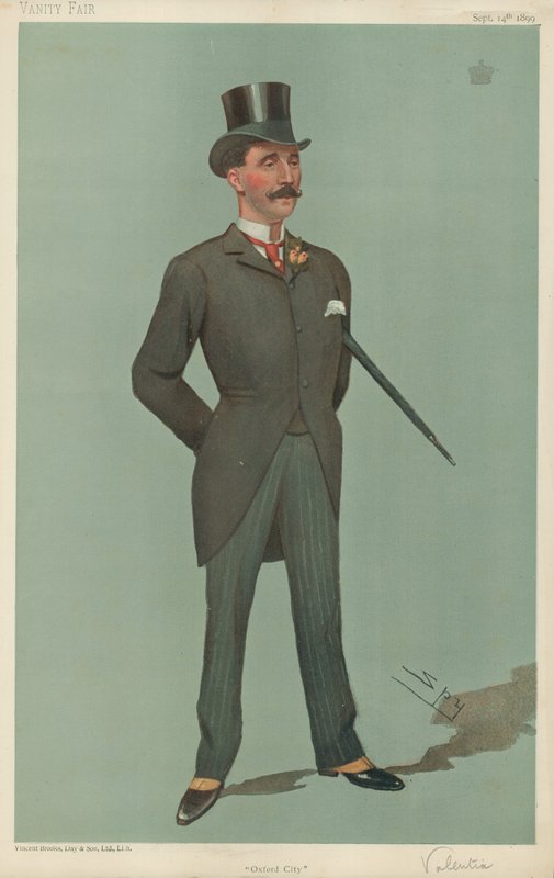 Viscount Valentia, Oxford City, 1899. szeptember 14., Vanity Fair rajzfilm alkotó: Leslie Matthew Ward