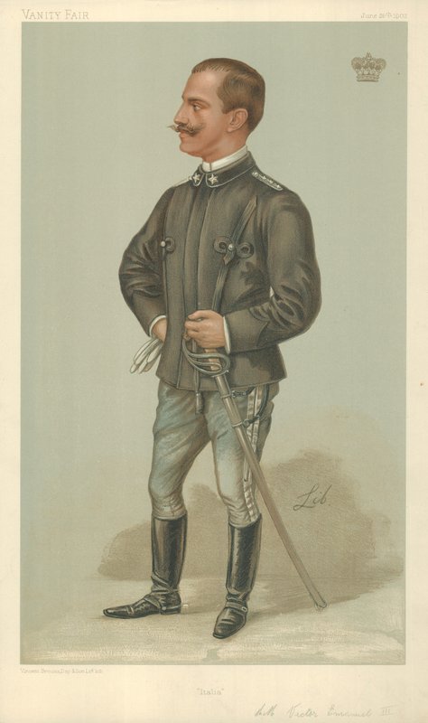 Victor Emmanuel III, Italia, 1902. június 26., Vanity Fair rajzfilm alkotó: Liborio Prosperi