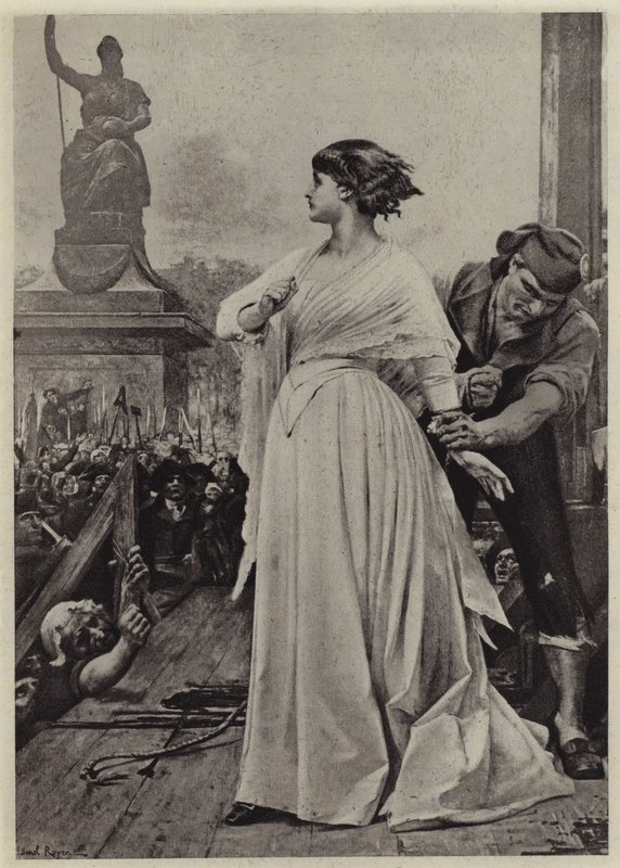 Madame Roland az állványon (litho) alkotó: Lionel (after) Royer