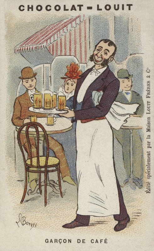 Garcon de Cafe (chromolitho) alkotó: Louis Borgex