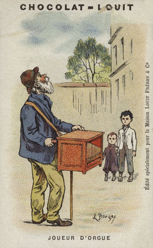 Szervdaráló (chromolitho) alkotó: Louis Borgex