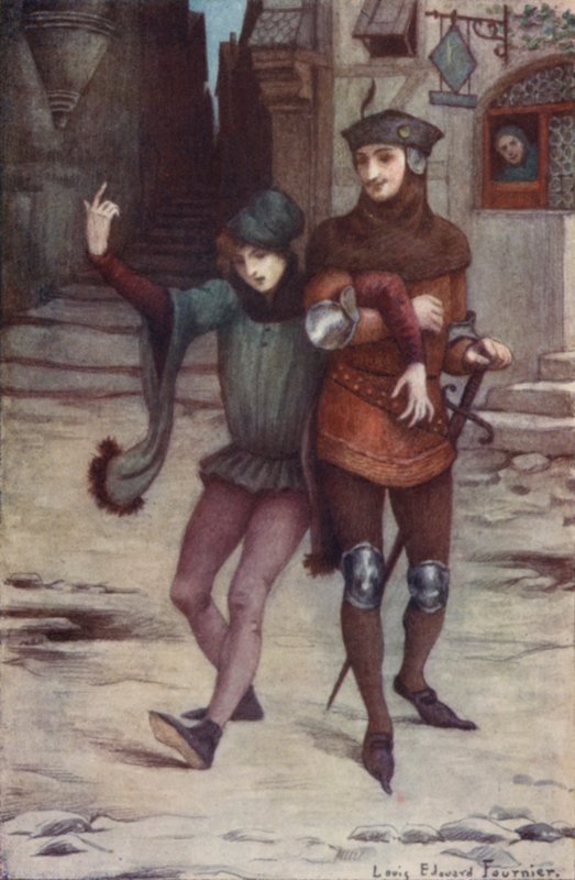 Az ajtó kinyílt, és egy pár áldásos társ lépett ki rajta. alkotó: Louis Edouard Paul Fournier